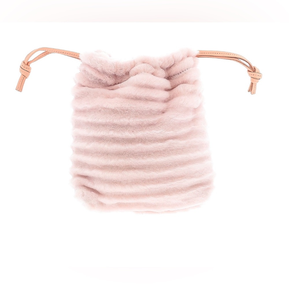 Clare V link faux fur ribbed pouch